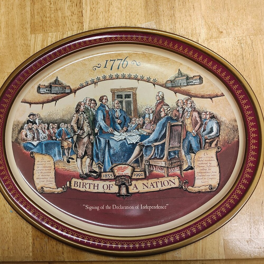 Vintage Miller High Life 1776 tray #KS011